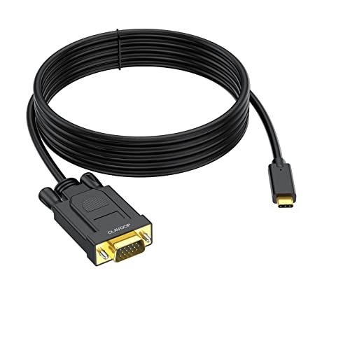 Кабел CLAVOOP USB C-VGA 6 метра, кабел USB Type-C-VGA [Thunderbolt 3], който е Съвместим с MacBook Pro, Samsung Galaxy, Dell XPS 13/15, Lenovo Yoga