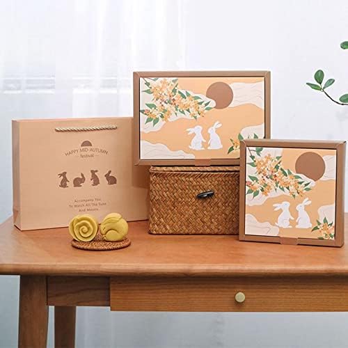 BYBYCD Сувенири за Партита, Креативна Подарък кутия от 1 предмет в Средата на Есента, Празнична Опаковка за бисквити Ръчно