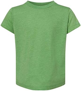 Тениска Bella Платно за деца Triblend с къс ръкав, 4 г., зелена Triblend