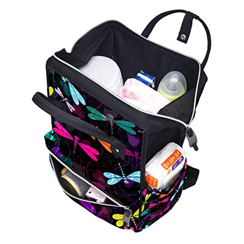 Чанта за Памперси Раница, Цветни Кончета Животно Преносим Светла Капацитет Пътуване Чанта за Памперси за майки и