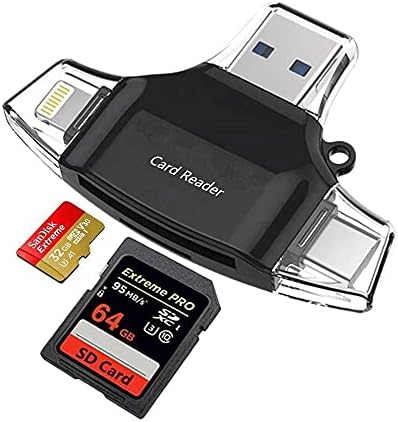 Смарт притурка на BoxWave, който е съвместим с таблетен JUSYEA Android 11 J10-1 (10 инча) (смарт притурка от BoxWave) - Устройство за четене на SD карти AllReader, четец за карти microSD, SD, Compact USB -