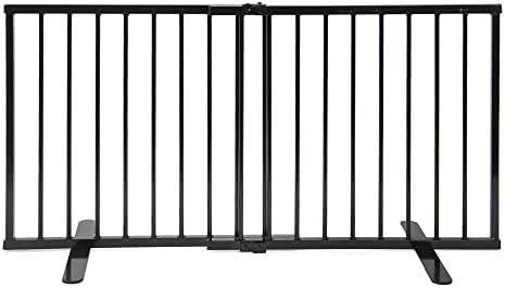 Огромна Метална врата Стъпало Над отделно Разположени врата за домашни любимци, 24-41,25 (черен)