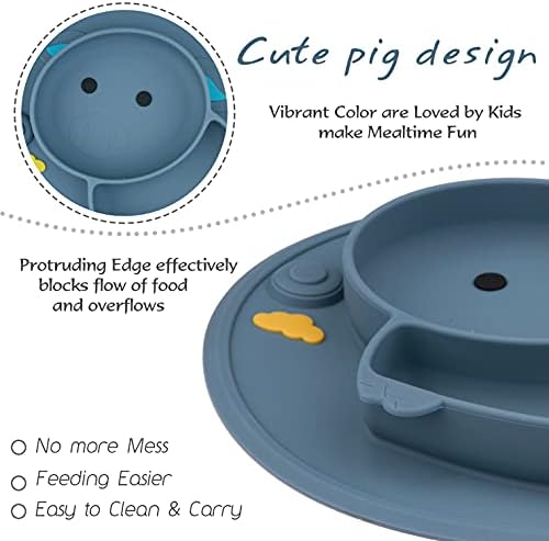 Силиконова поставка за организирана чинии за хранене на бебета - Преносим Нескользящая Издънка за хранене на деца