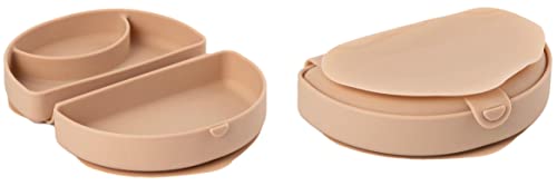 Miniware Silifold Компактен Пътен контейнер за храна за деца - Сгъваем контейнер за обяд Bento Box с вендузата | Допринася