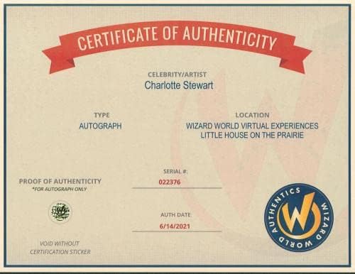 Шарлот Стюарт Малка къща в прерията е Подписала Снимка 8x10 Вълшебен свят 2 за Снимки в НБА с автограф