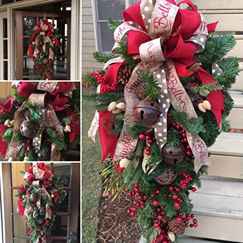 Коледен Американски Ръчно Изработени Обърнато Дърво Грозде, Червени Плодове Коледно Дърво, Кристален Звезда Украшение