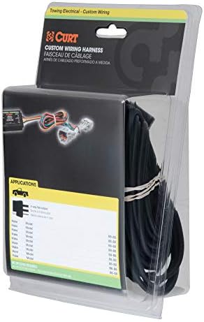 CURT 56106 Обичай 4-Пинов Теглене на кабели ремарке от страна на превозното средство, Изберете Toyota Sienna , Черен