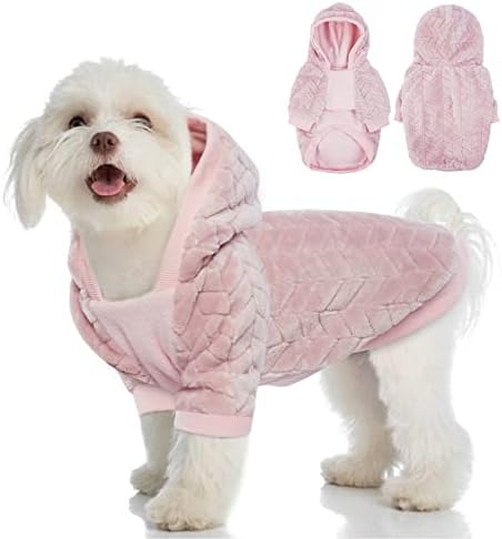 Палто за кучета в студено време, Hoody с качулка за кучета, Фланелевая Топло Яке за кучета, Пуловер за френската
