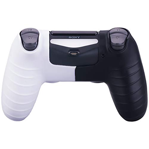 Силиконов Каучук Гелевый калъф YoRHa с Шипованными точки за Sony PS4/slim/Pro Dualshock 4 Controller x 1 (черно-бяло)