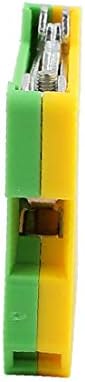 X-DREE 25шт 57x40x8 mm 6 мм2 проводник 800 В Универсален клеммная актуално заземяване Жълто-зелено (25шт 57x40x8 mm 6 мм2 проводник 800 В Morsetto messa di a terra universale giallo verde