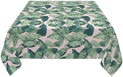 Декоративна Покривка EWMAR със Зелени Палмови листа Розов цвят, Устойчив на вода и Масло, Размер 54 X54 Или 60 X60