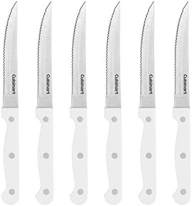 Комплект ножове за стек Cuisinart C77TR-6PSK Triple Нит Collection от 6 теми (Бял)