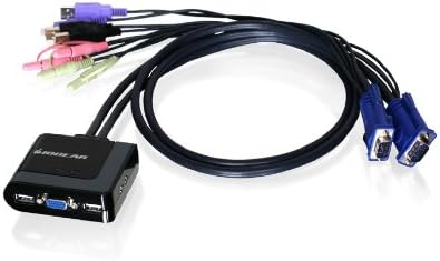 2-Портов USB кабел KVM switch IOGEAR с прехвърляне на файлове GCS642U (6 фута)