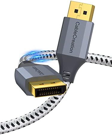 Комплект от 2 теми: Адаптер CableCreation DisplayPort-HDMI-8K DP-1.4 кабел от мъжете на мъжа е 3 метра
