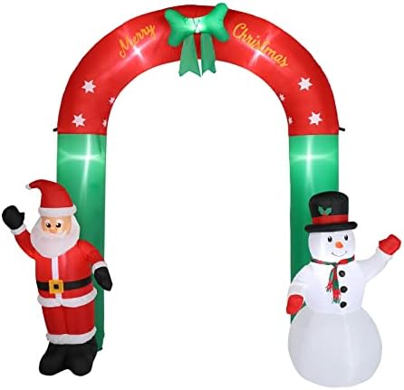 Украса на простора Коледа надуваема 8ft, Дядо & Снежен човек, на Светлината