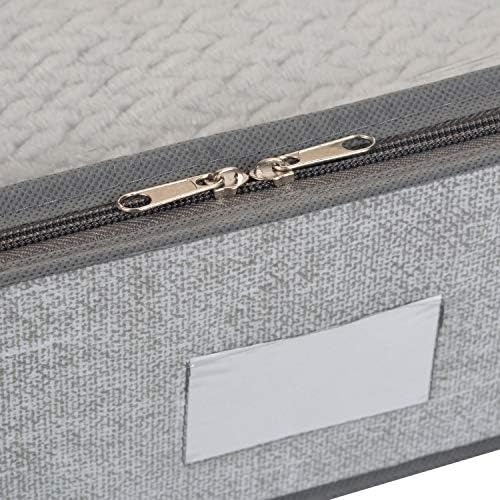 Чанта за дрехи Simplify Bed Голям Капацитет Хедър Grey Мека Колекция за съхранение