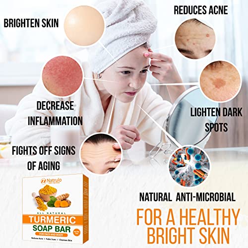 Естественият сапун с куркума за лице и тяло – Сапун с куркума на прах за избелване на кожата от тъмни петна, интимни
