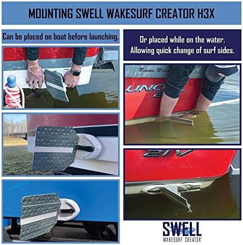 SWELL Wakesurf Creator H3X - Висока производителност шейпър следа - Въртящи се с хидродинамична текстура