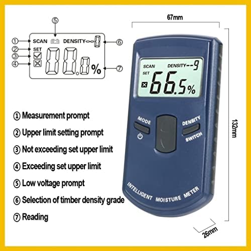 LUKEO Индуктивен Измерване на влажност на Дървесина Влагомер Дигитален Електрически Тестер за Измерване на Инструмента
