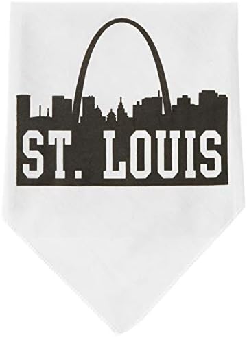 Шарена Кърпа Mirage Pet Products St. Louis Skyline с Трафаретным принтом, Голяма, Бяла