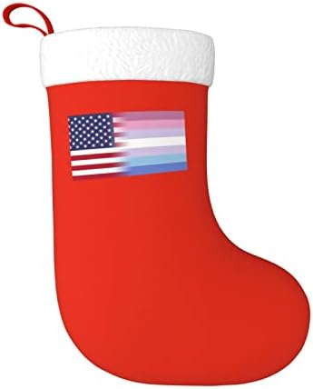 Коледни Чорапи с Флага на Американската Бисексуальной Гордост TZT, Подаръци за Коледното парти за семейни Празнични