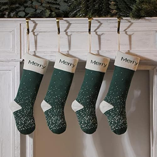 Чорапи Чанта Украса Коледен Чорап Подарък Плетене На Чорапи Пакет Чорап Украшение Виси На Дърво