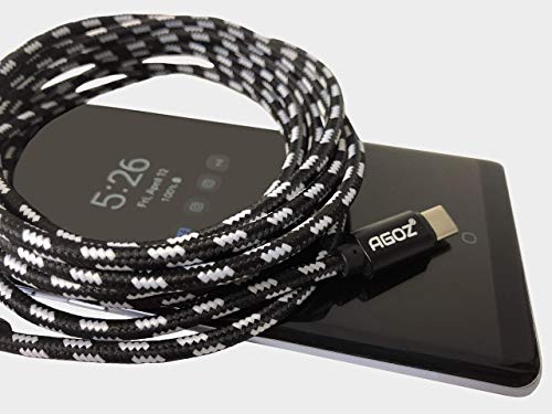 Кабел Agoz 10 фута USB C За бързо зарядно устройство, Съвместим с Samsung Galaxy S22 S23 S21 S20 S9 S10 S8, Note 20 10