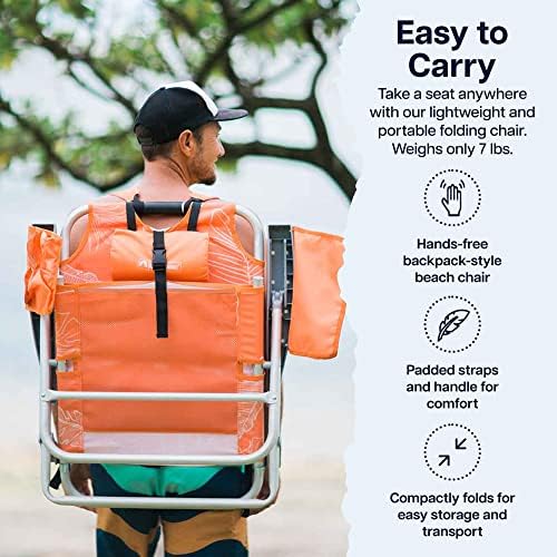 Lightspeed Открито ECO Ultimate Backpack Плажни столове за възрастни | Раница за плажен стол с регулируема