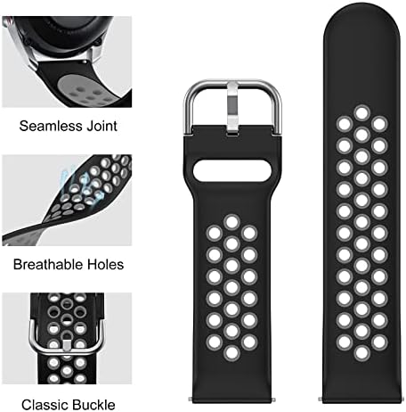 Спортни въжета NAHAI 3 в пакет, съвместим с Samsung Galaxy Watch 46 мм/Gear S3 Frontier за мъже и жени, каишка за часовника