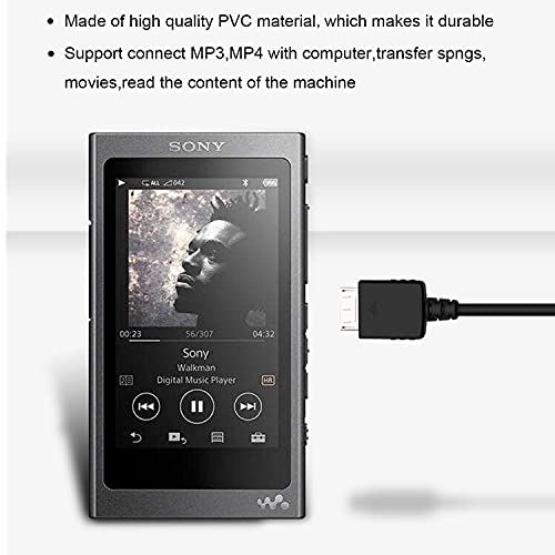 Кабел за зарядно устройство, MP3 плейър LiliBin, Съвместим с Sony Walkman NWZ MP3, Кабел за зареждане на серия А, серия S, серия E, X серия, серия Z, захранващ кабел MP3 плейър Sony NWE394/B Walkm