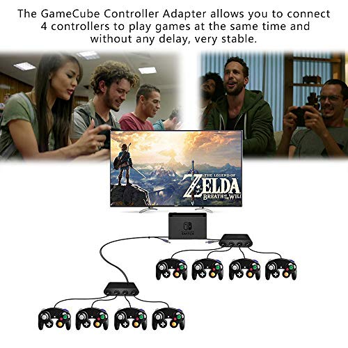 Адаптер за контролера на Wii U Gamecube, адаптер за Gamecube контролер NGC за Wii U на Nintendo Switch и USB за