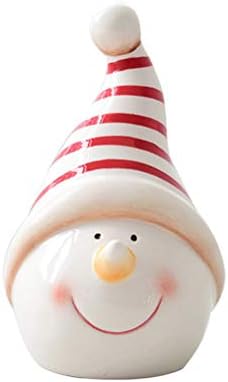 VICASKY Керамични Фигурки на Снежен човек Коледно Занаят Фигурка Десктоп Украса Начало Декор за Подарък (Размер L)
