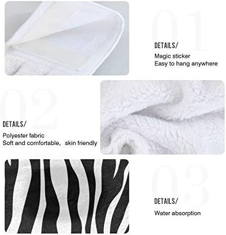 xigua Zebra Окачен Вратовръзка Комплект Кърпи от 2 Абсорбираща Меките Кърпички За Изсушаване, Окачени Кърпи за Ръце