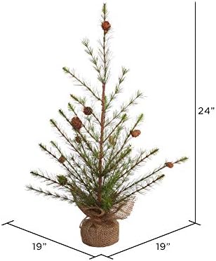 Изкуствено Коледно дърво от Бор Викерман 24 Missoula, Без светлина - Изкуствена Коледна Елха На масата - Сезонен Декор за дома