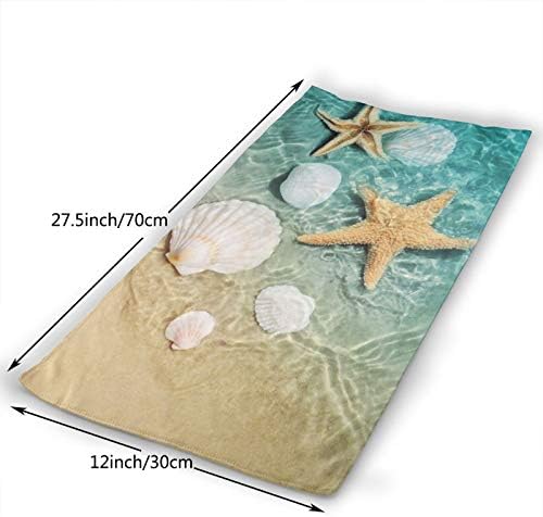 MSGUIDE Морска звезда Черупки На Плажа Кърпи за Ръце за Оформяне на Интериор Баня Кърпи За Лице, Кърпи от Микрофибър