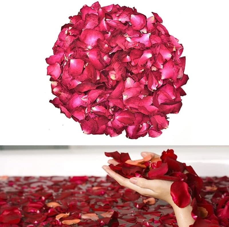 ZJHYXYH 100 г Сушени розови листа, Накити от Листенца от Червени Рози за Сватбени партита