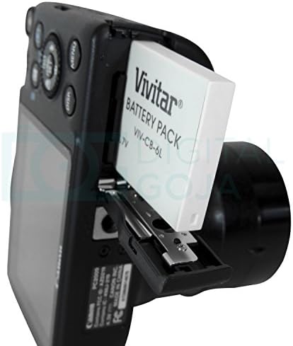 (2) акумулаторните Батерии Vivitar NB-6L / NB-6LH за някои фотоапарати Canon PowerShot