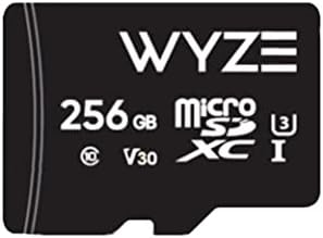 Разтегателен карта памет Wyze 256 GB microSDXC Class 10, Black & Cam v3 1080p HD Камера за Сигурност за защита на помещения