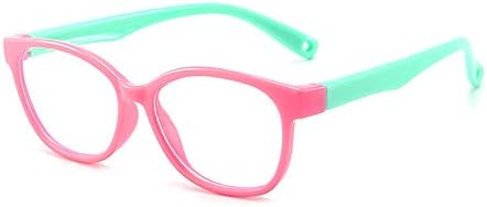 DONZAGO Сини Светозащитные Очила За Момичета и Момчета, по-Мек Материал, защитава От ултравиолетови лъчи, Защита От Пренапрежение на Очите, Очила За Компютърни Игри, Те