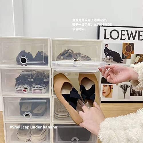 NC Пластмаса Комбинирана Прозрачна Кутия За Съхранение на Обувки Кутия За прах За обувки Безплатна Комбинирана