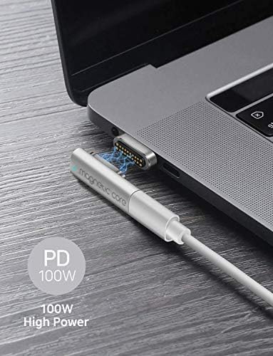 Магнитен USB адаптер C REDBEAN, 20 контакти, connector Type C, Подкрепа за бързо зареждане на PD до 100 Вата, за пренос на данни до 10 Gb/с, изход 4K 60Hz, Съвместима с MacBook Pro 2019 /Air, HP (лъскав, ?