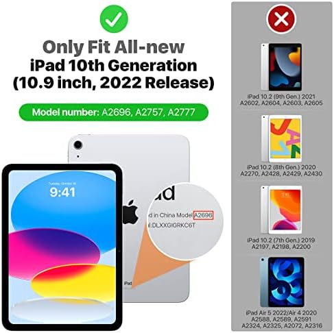 Защитно фолио MoKo Feel-Книга за iPad на 10-то поколение 10,9 инча 2022, 2 Прозрачни опаковки PET фолио с Антирефлексно покритие за Новия iPad 2022 10-то поколение 10,9 инча, мат