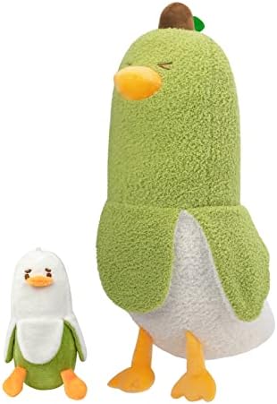 Плюшен играчка QYA Banana Duck 27,5, Каза Плюшевое Пълнени Патици, Плюшен Възглавница Kawaii Duck за Момичета