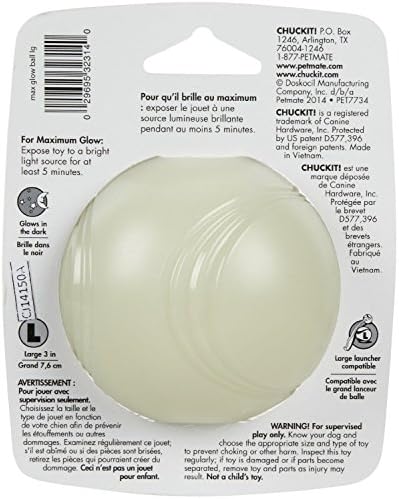 Чакит! Максимален Светлинен топката Голяма Топка с диаметър 3 инча (1 опаковка) - Опаковка от 6
