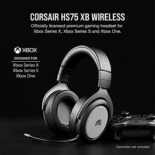 Безжична детска слушалки Corsair HS75 XB за Xbox Series X, S & One, черен / сребрист