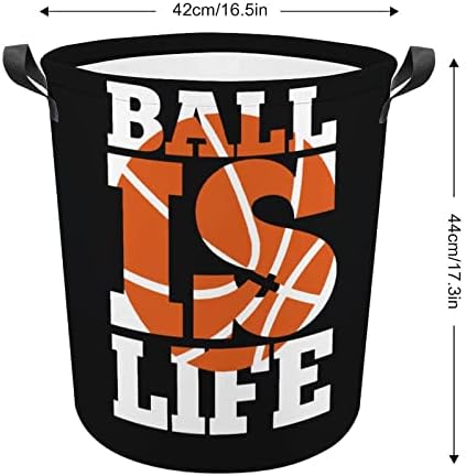 Баскетбол - това е Животът Сгъваема Кошница за дрехи Кошница За Съхранение на Бельо Голяма Кошница-Органайзер за играчки