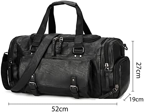 GPPZM Спортна Мъжка чанта за фитнес, Женствена чанта за Фитнес, Пътни чанти, Изкуствена кожа, чанта на рамото за обувки (Цвят: