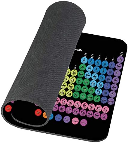 Amcove Цветна Периодичната таблица на елементите с Шарките на Настолни Химически Канцеларски Подложка за мишка 9,5x7,9 инча (240 mm x 200 mm x 3 mm)