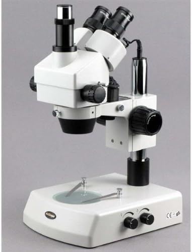 AmScope SM-2TZ-8M Цифров Професионален тринокулярный стереомикроскоп с увеличение, окуляры WH10x, 3,5-90-кратно