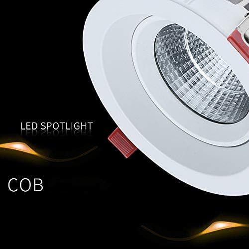 OKLUCK Ултратънък COB LED-вградени прожектор с антирефлексно покритие, Витрина за бижута CRI93, цветен led-вградени лампа